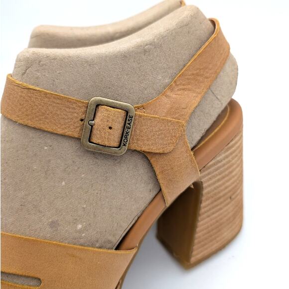 Kork-Ease Hutton Leather Platform Block Heel Slingback Sandals Size US10M EU41 - Picture 9 of 10